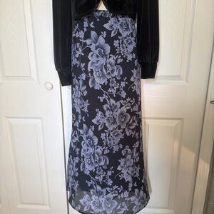 Vintage Floral Maxi Skirt | Made in USA | Elastic Waist | Size 10